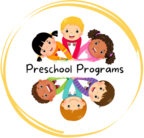 Logo of Preschool Programs showing children of different nationalities holding hands.
